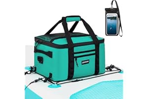 QUOVEXA Paddle Board Cooler, Kayak Cooler with 5 Pockets, Sup Coolers, Paddle Board Accessories with Phone Pouch, Deck Cooler Bag for Kayaking, Large Capacity for Stand-Up Paddleboard and Kayak Accessory