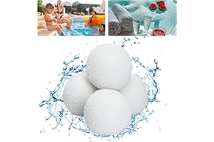 ASLAWU 4 Pack 3 Inch Scum Balls for Spas Hot Tub,Reusable scum Balls for Pool hot tub scum Absorber, Washable scum Balls Prolongs Filter Life,Eliminates Scum & Dirt,White