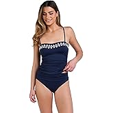 La Blanca Womens Bandeau Tankini Swimsuit Top