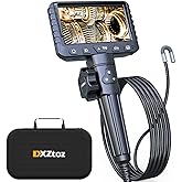 DXZtoz Two-Way Articulating Borescope with Light, Video Industrial Endoscope Inspection Camera with 0.33in Articulated Scope for Engine Automotive Aircraft Mechanics- 5.5FT