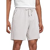 CRZ YOGA Mens Cloud Jersey Sweat Shorts 7" - Lightweight Soft Breathable for Casual Workout Lounge with Pockets