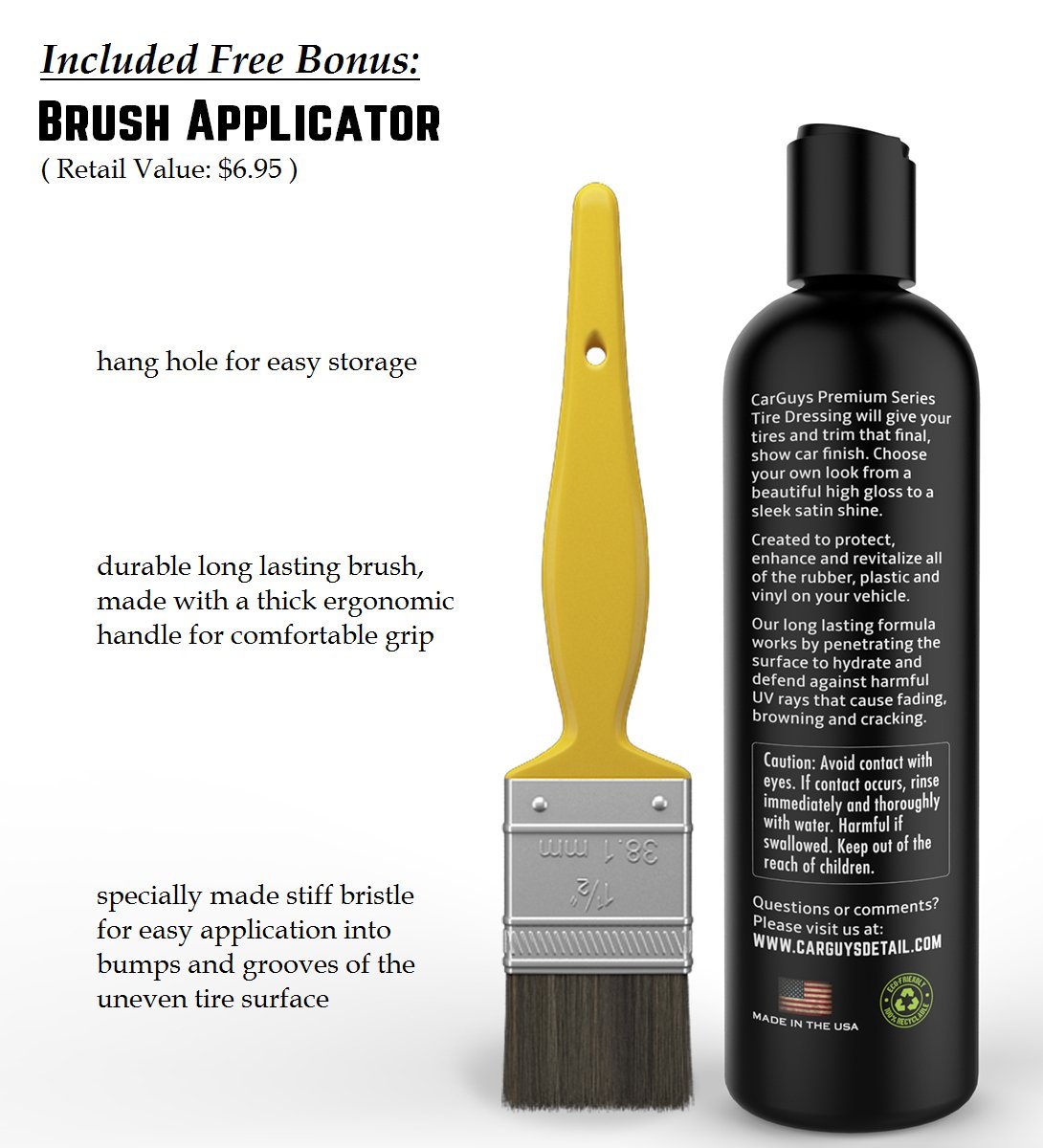 Best Tire Shines Reviewed CarGuys Premium Professional Series Tire Shine Spray, 18 oz