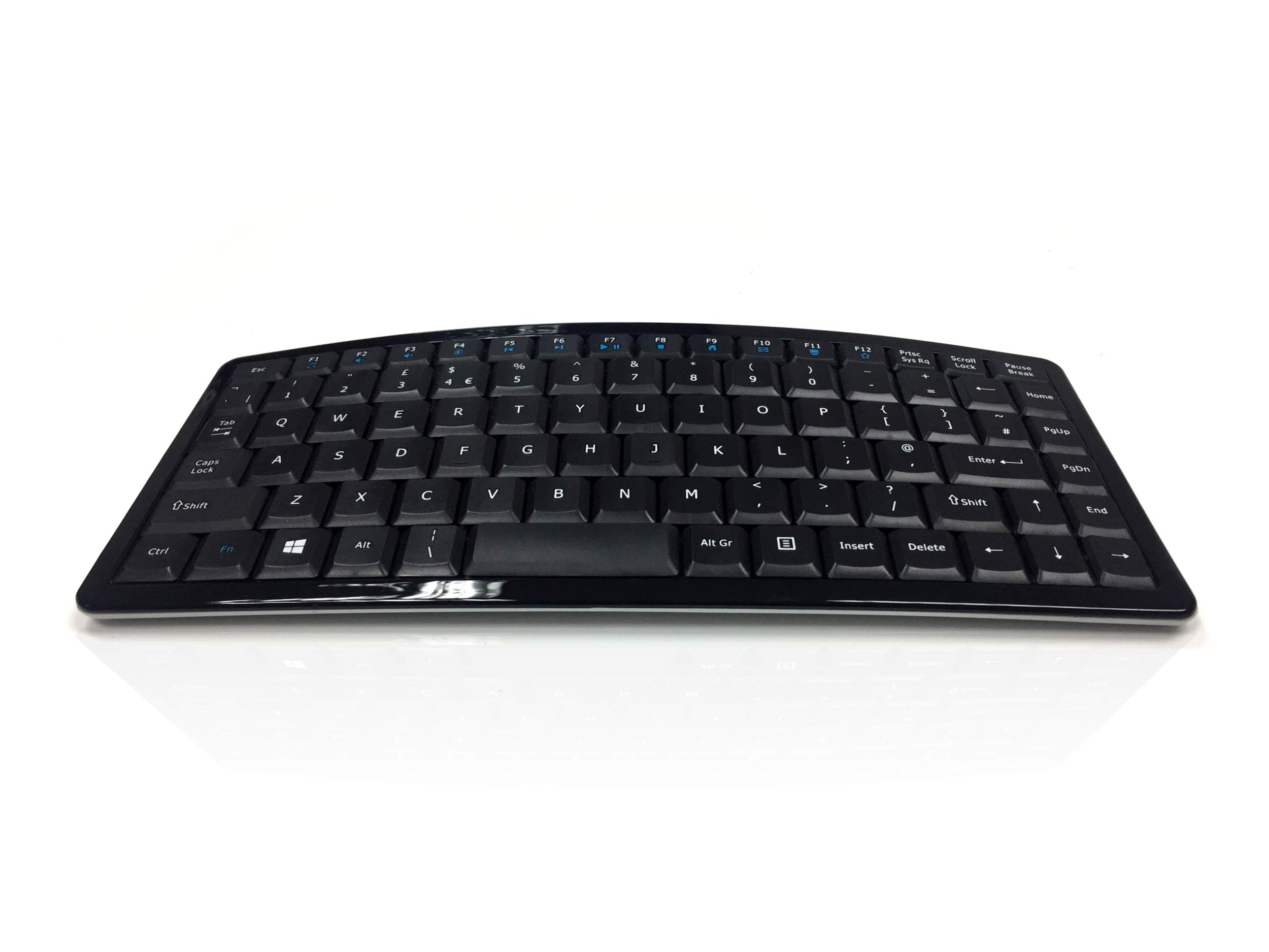 Accuratus Curve - Wireless 2.4Ghz RF Mini Curved and Contoured Scissor Key Keyboard