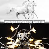 HDCRYSTALGIFTS 3D Laser Horse Crystal Ball 60mm with Stand view 6