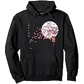 Sakura Cherry Blossom Japanese Graphical Art Flower Pullover Hoodie