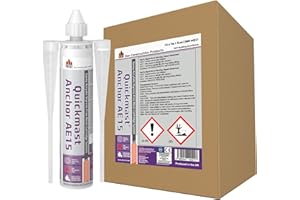 DCP Quickmast AE15 Concrete Epoxy for Rebar and Rods 12-Pack – High-Strength Anchoring System, Two-Part Acrylate Epoxy with C