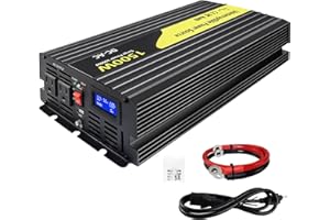 VOONKE 1500W Sump Pump Battery Backup Power System,Basment Protection Sump Pump Inverter with LCD Display and Automatic Battery Backup Switching for Basement Emergency and Power Outage Backup, (Black)