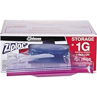 thumbnail image 2 of Ziploc 682258 Double-Zipper Freezer Bags, 1gal, 2.7mil, Clear W/Label Panel, 250/Carton 2 of 13