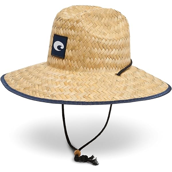 Hurley Sombrero De Paja Para Hombre, Sombrero De Paja Bayside Lifeguard, Negro