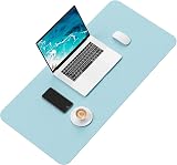 Hsurbtra Desk Pad 75 x 37 cm PU Leather Desk Mat Non-Slip Waterproof Blue view 2