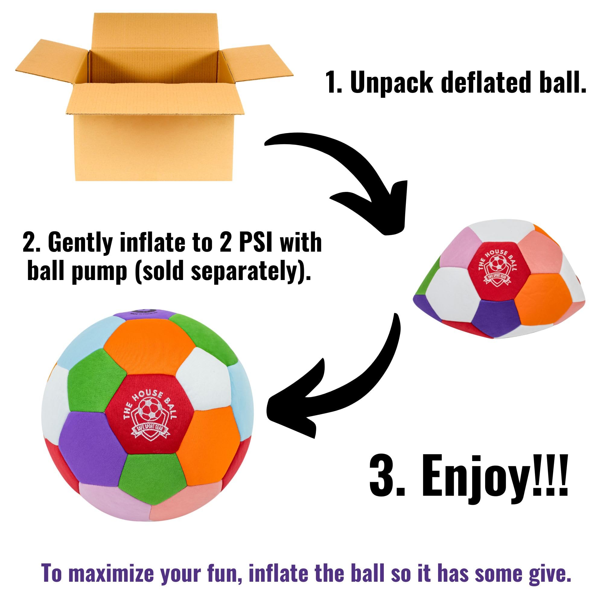 The House Ball - The Original Soft and Safe Indoor Soccer Ball Size 4 Created for Inside Your Home and Yard - Fun Soccer Gift - Perfect Kids Soccer Ball