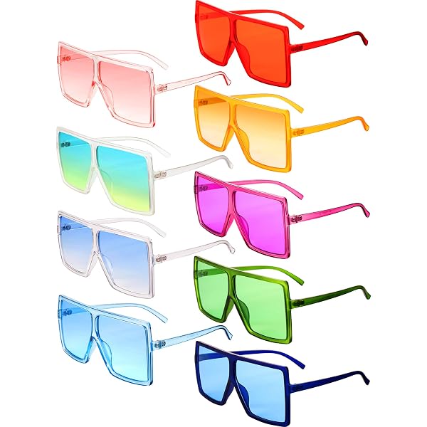Amazon.com: Frienda 26 Pairs Square Oversized Sunglasses for  display picture 3