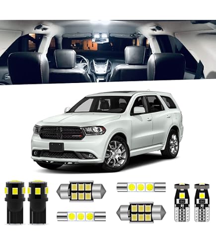 Super Bright White LED License Plate Lights For 2014-2021 Dodge Durango - 6000K, 12V, 2-Year Warranty