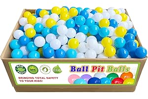 RITAIFER Ball Pit Balls 1000 Count for Kids, Children Crush-Proproof Plastic Balls for Ball Pit with 4 Bright Colors, Safe and Non-Toxic, BPA Free, Baby Toddler Pit Balls with Storage Net Bag (2.2inch)