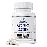 Simpli Supplements 60 Boric Acid Suppositories for