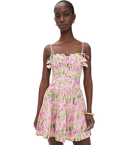 En Saison Women's Nellie Mini Dress, White Pink Multi, XS at Amazon Women's Clothing store