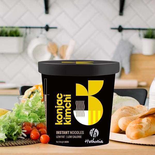 HETHSTIA KONJAC NOODLES KIMCHI SOUP– 6-PACK SHIRATAKI ANGEL HAIR PASTA, LOW CARB INSTANT ASIAN KONJAC RAMEN KIMCHI BROTH, LOW GI, GLUTEN-FREE, LOW FAT, LOW CALORIE, HEALTHY & HOLIDAY FOOD GIFT
