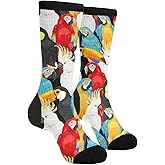 Yrassio Tropical Bird Novelty Crew Socks Casual Crazy Funny Dress Socks For Women Men Teens Gift