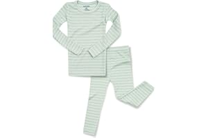 AVAUMA Stripe Pattern Baby Boys Girls Pajama Set Kids Toddler Snug fit Ribbed Sleepwear pjs for Daily Life Style