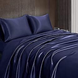Homiest 4pcs Satin Sheets Set Luxury Silky Satin