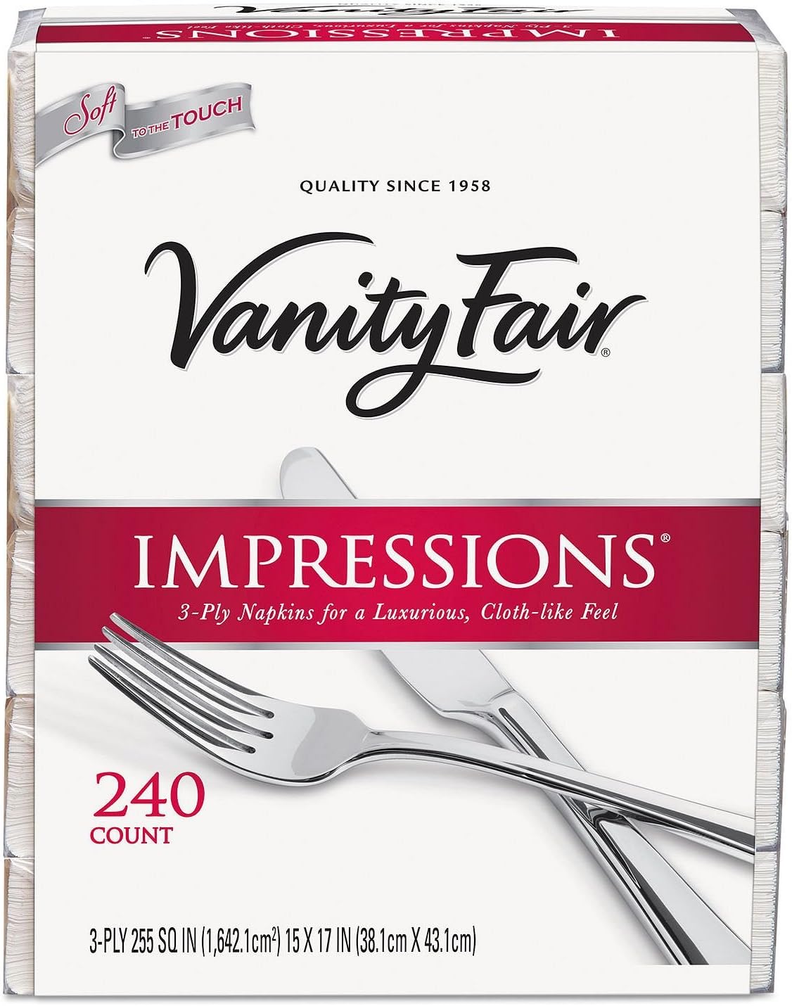 Vanity Fair Premium Impressions Napkin 3 Ply 240 Napkins 2 Pack Amazon Co Uk Kitchen Home