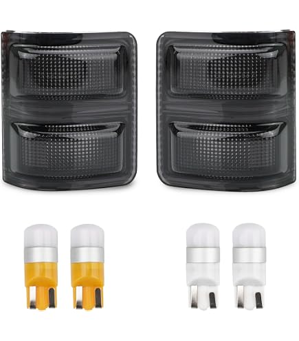 Trail Ridge Tow Mirror Turn Signal Lens Pair - Smoked Housing For 99-12 Ford Trucks
