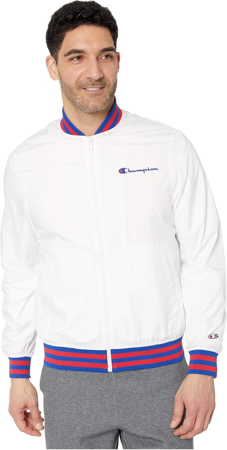 Champion LIFE Men's Satin Baseball Jacket: Clothing
