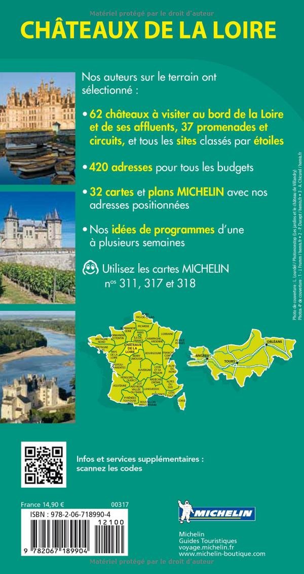 Amazon Fr Le Guide Vert Chateaux De La Loire Michelin Michelin Livres
