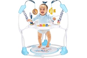 Otrolepota Baby Activity Center, Infant Jumpers and Bouncers with Music, Lights, Infant Toys, 360°Rotating Seat, 3 Adjustable Heights, Baby Play and Learning Center for 6+ Months
