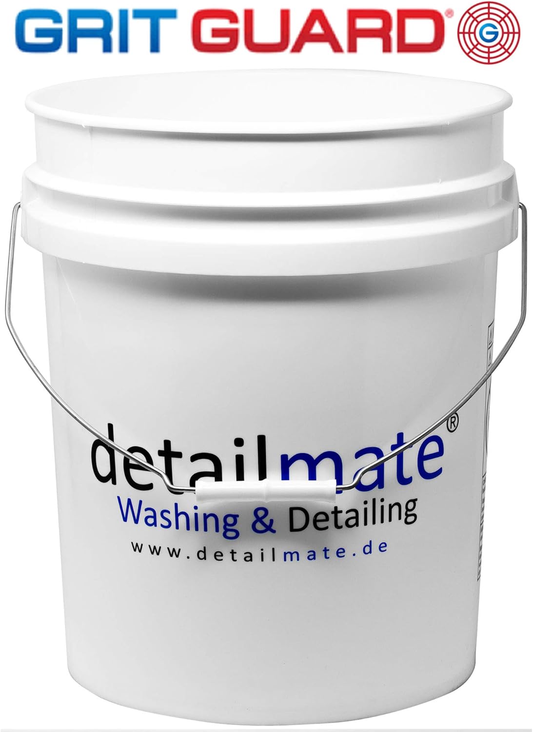 GritGuard Wasch Eimer 5 GAL (ca. 20 Liter) weiß, Detailmate GRIT Guard