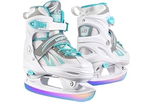 Lovydro Ice Skates for Kids Boys Girls, 4 Size Adjustable Kids Iceskates for Teen Youths, Toddler Ice Hockey Skates for Begin