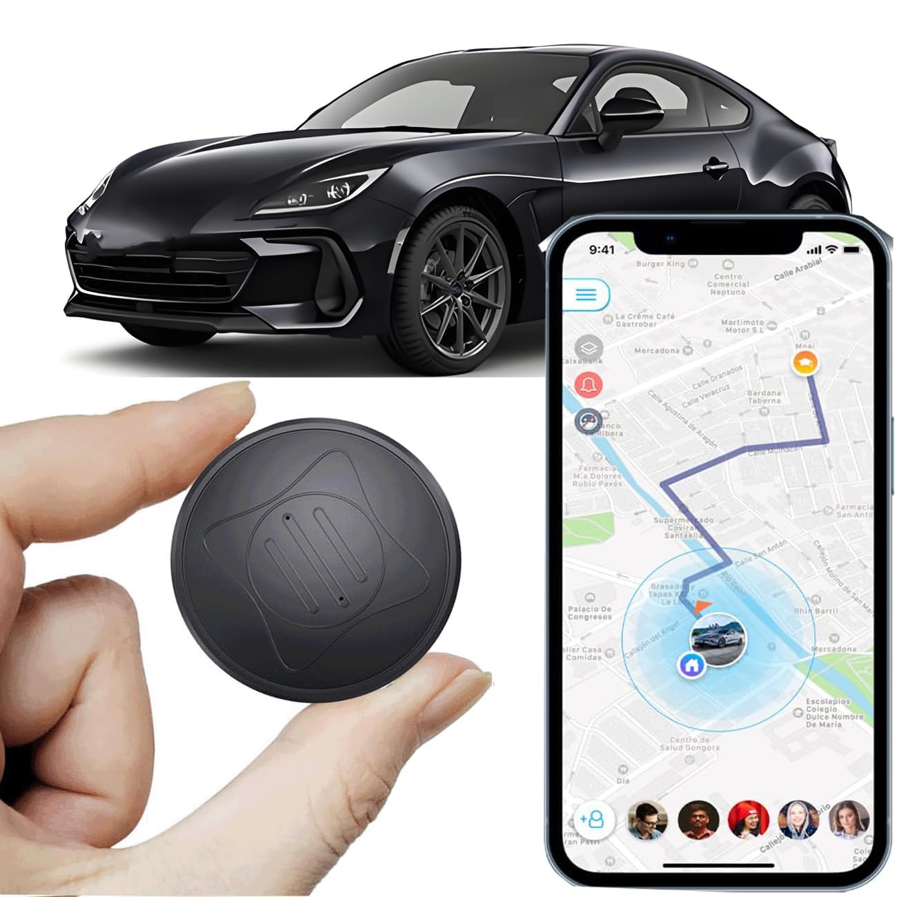 Photo 1 of Mini GPS Tracker for Vehicles - Tracker Device for Vehicles No Subscription No Monthly Fee Magnetic Real-Time GPS Tracking Device GPS Tracker for Car Kids Person Trucks