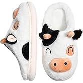 Elvora Cute Animal Slippers for Women - Fuzzy Plush Memory Foam Indoor, Machine Washable Cozy House Shoes