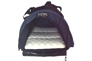 STURDI PRODUCTS SturdiBag Large Pet Travel Carrier: Flexible Height for Cat and Dog Soft Sided with Safety Clips and Seatbelt Straps | Navy, 18" x 12" x 12" (PN: SB2-PRO-N)