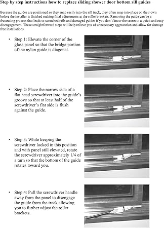 Sliding Shower Door Bottom Sill Guide Pack Of 2 Shower Door Bottom Seal Amazon Com