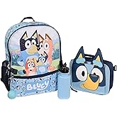 AI ACCESSORY INNOVATIONS Bluey 4 Piece Backpack Set for Pre School Girls & Boys, Kids 16" School Bag