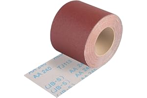 SHINEBOC 240 Grit Sandpaper Roll,3-2/3" Wide 11 Yard Longboard Emery Cloth Roll for Metalworking, Wood Furniture Finishing, Sanding Automotive Plumbing
