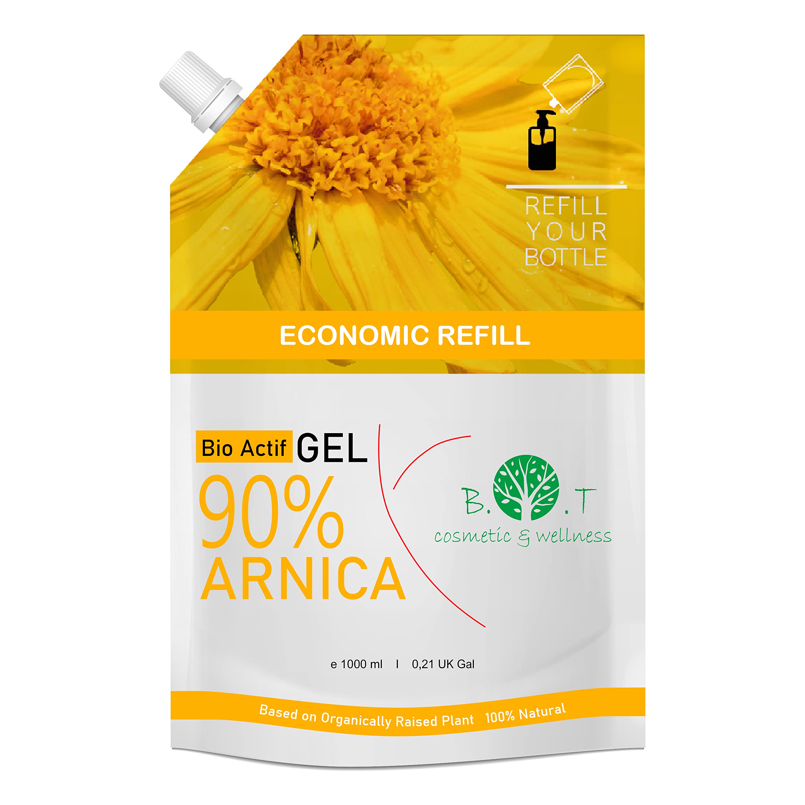 Arnica Gel Extra Strong 100% Natural Remedy Max Strength Muscle & Joint Relaxing Massage Therapy Balm, Tackling Tired Legs and Swollen Legs, Comfort & Relaxant Sport Gel - 1000 ml
