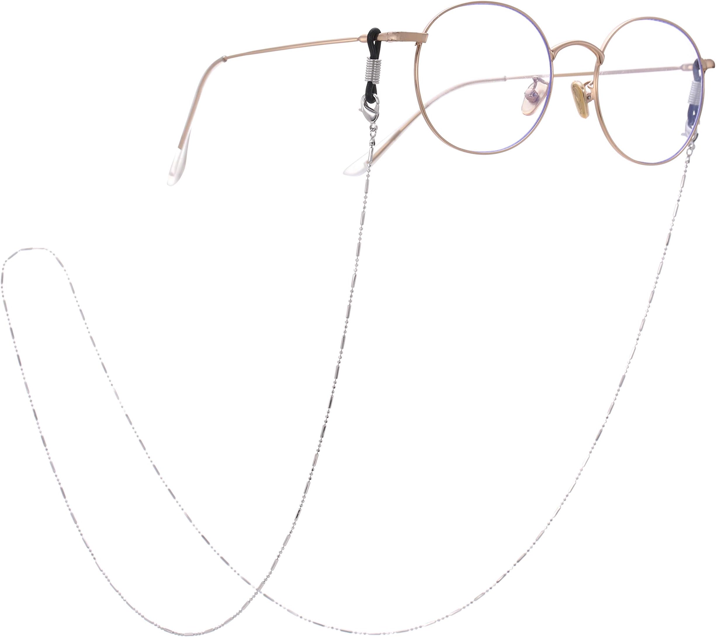 LIKGREAT 3 Colors Eyeglass Chains for Women Beaded Reading Glasses Cords Sunglasses Strap