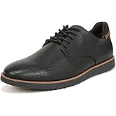 Dr. Scholl's Shoes Men's Sync Plain Toe Dress Casual Oxford, Black/Black Smooth, 12 Wide US