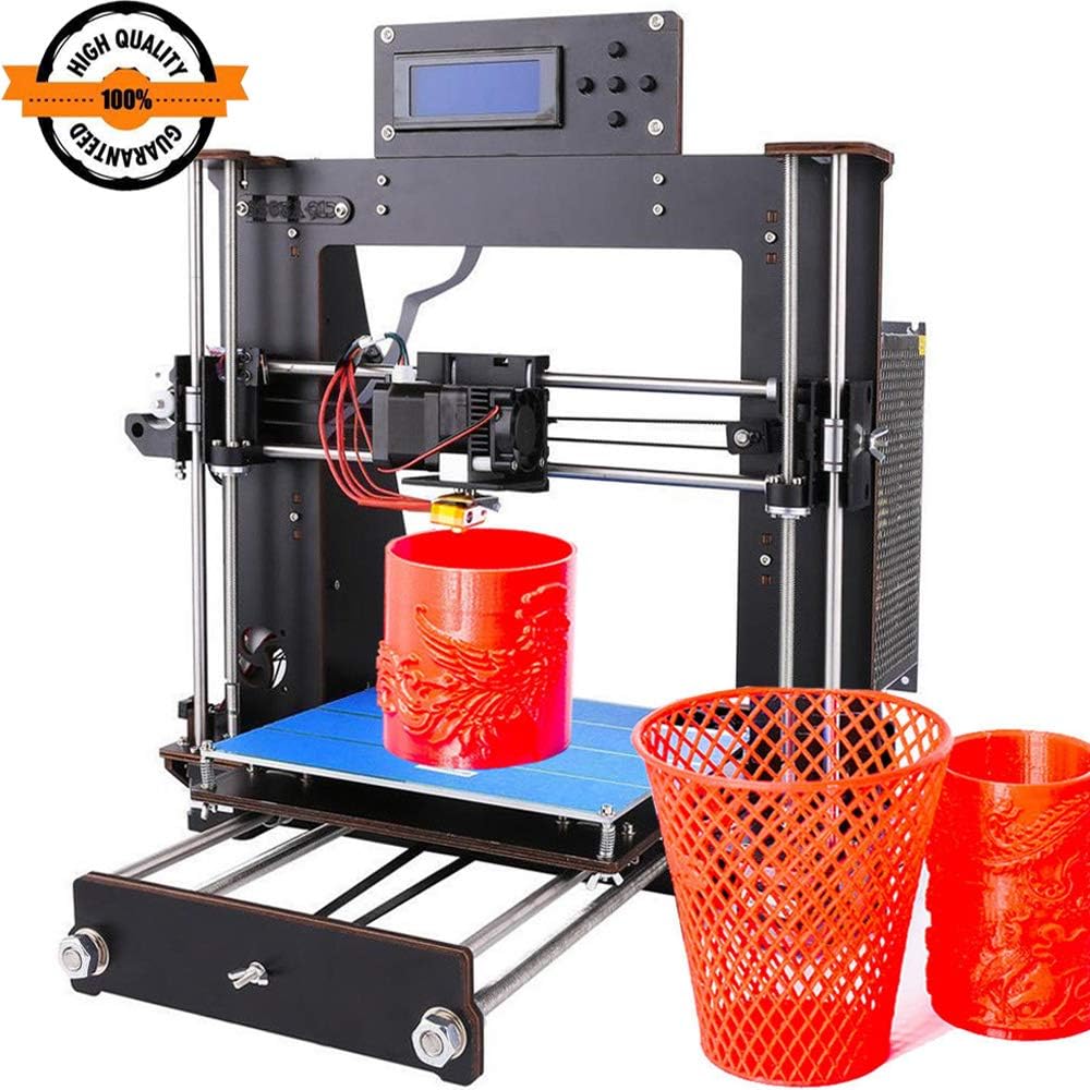 3D Printer, Trovole Updated I3 Prusa DIY LCD Display High Accuracy Desktop 3D Printers Kit Self-Assembly Printer Machine with Free 1.75mm ABS/PLA Filament（Build Size 200×200×180mm）