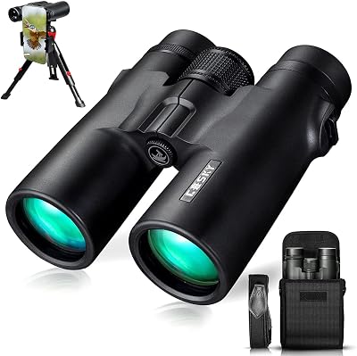 Gosky 10x42 Binoculars HD FMC BAK4 Prism Phone Mount Carry Case
