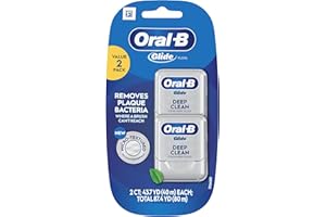 Oral-B Glide Deep Clean Cool Mint Dental Floss, Value 2 Pack (40m Each)