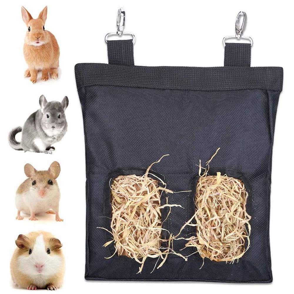 Rabbit Feeder Hay Bag, Guinea Pig Hay Feeder Storage, Rabbit Feeder Bag, Guinea Pig Hay Feeder, Hay Bag Hanging Feeder for Rabbit, Hay Bag Hanging Feeder Sack for Small Animals