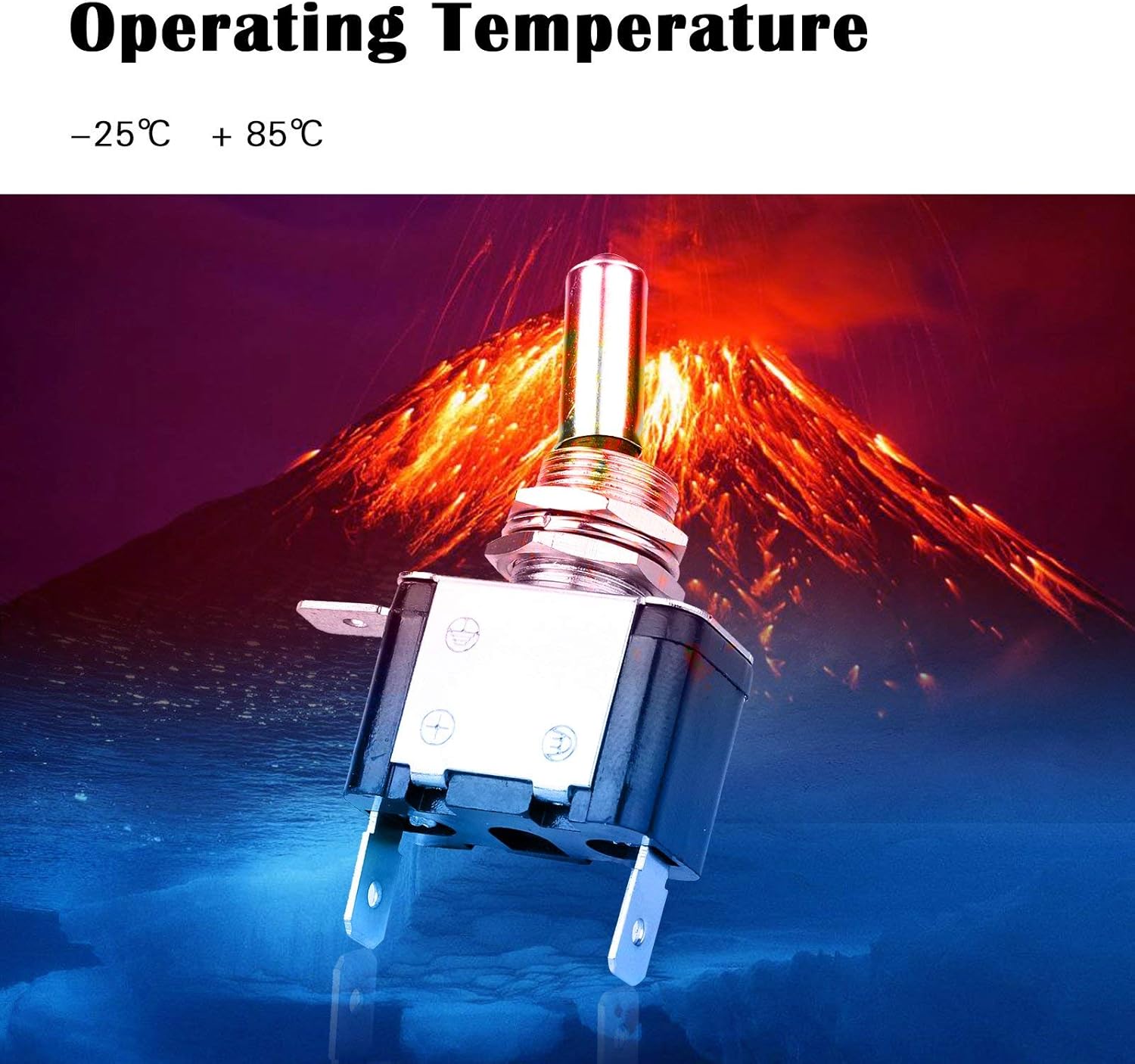 5pcs SPST LED Lighted Rocker Toggle Switch Linkstyle Marine Toggle Switch, On-Off LED Toggle Switch 12V 20A for Car RV Vehicles Truck Boat: Automotive