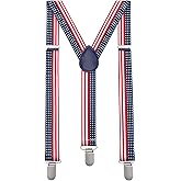 Suspenders for Men Heavy Duty - Adjustable 1” Y-Back Men's Suspenders for Dress Pants | Strong Metal Clips, Everyday Wear