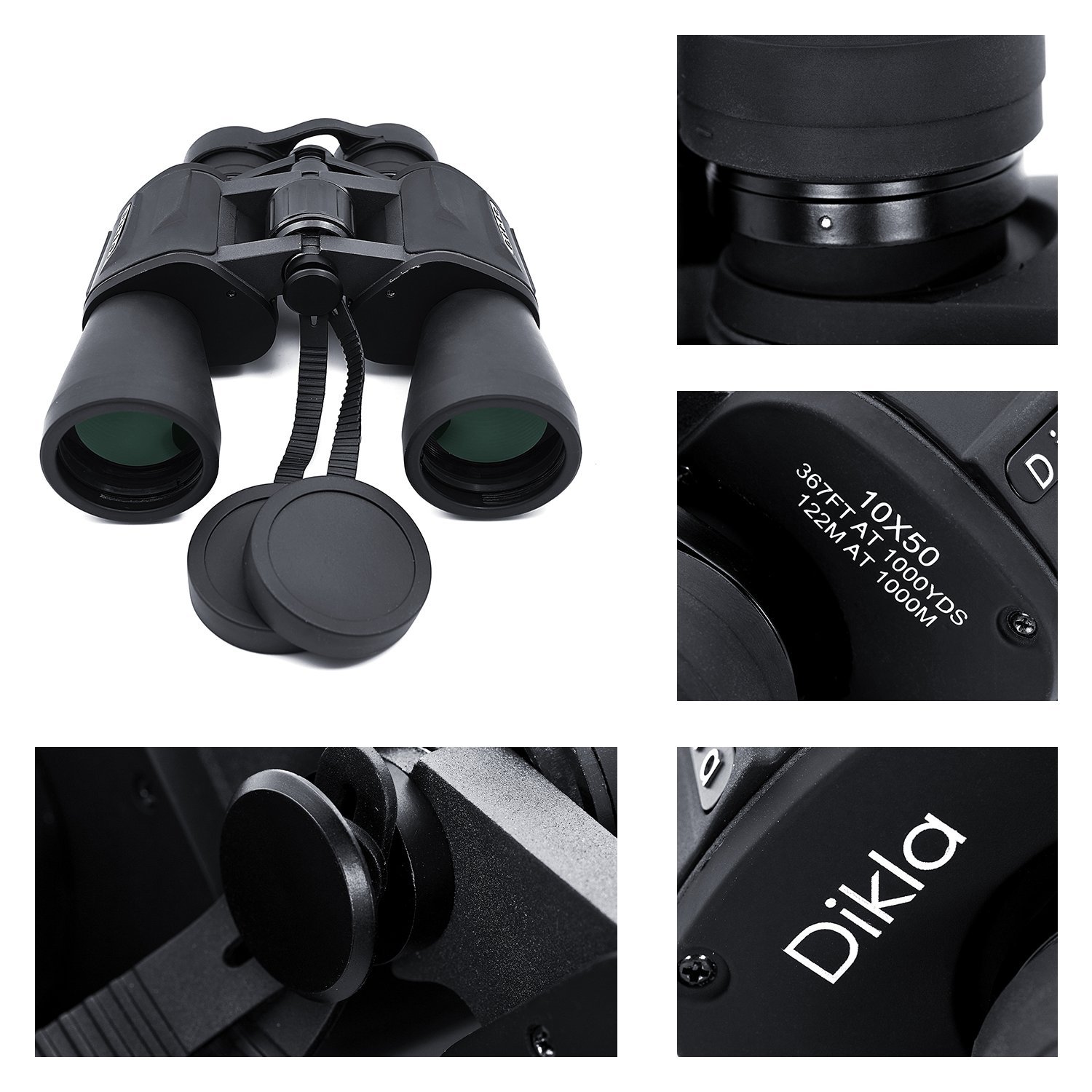 DIKLA 10x50 High Power Compact Binoculars for Adults Powerful