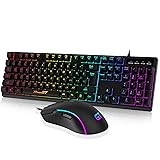 Gaming Keyboard and Mouse Combo, RaceGT USB Backlit