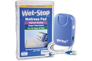 Deluxe Bedwetting Kit Wet-Stop Bedwetting Alarm, WobL+ Waterproof Watch, Waterproof Mattress Pad