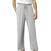 WiWi Men's Pajama Pants Soft Viscose Bamboo 1 or 2 Pack Sleep Lounge Bottoms Comfy Pj Loungewear with Pockets S-4X